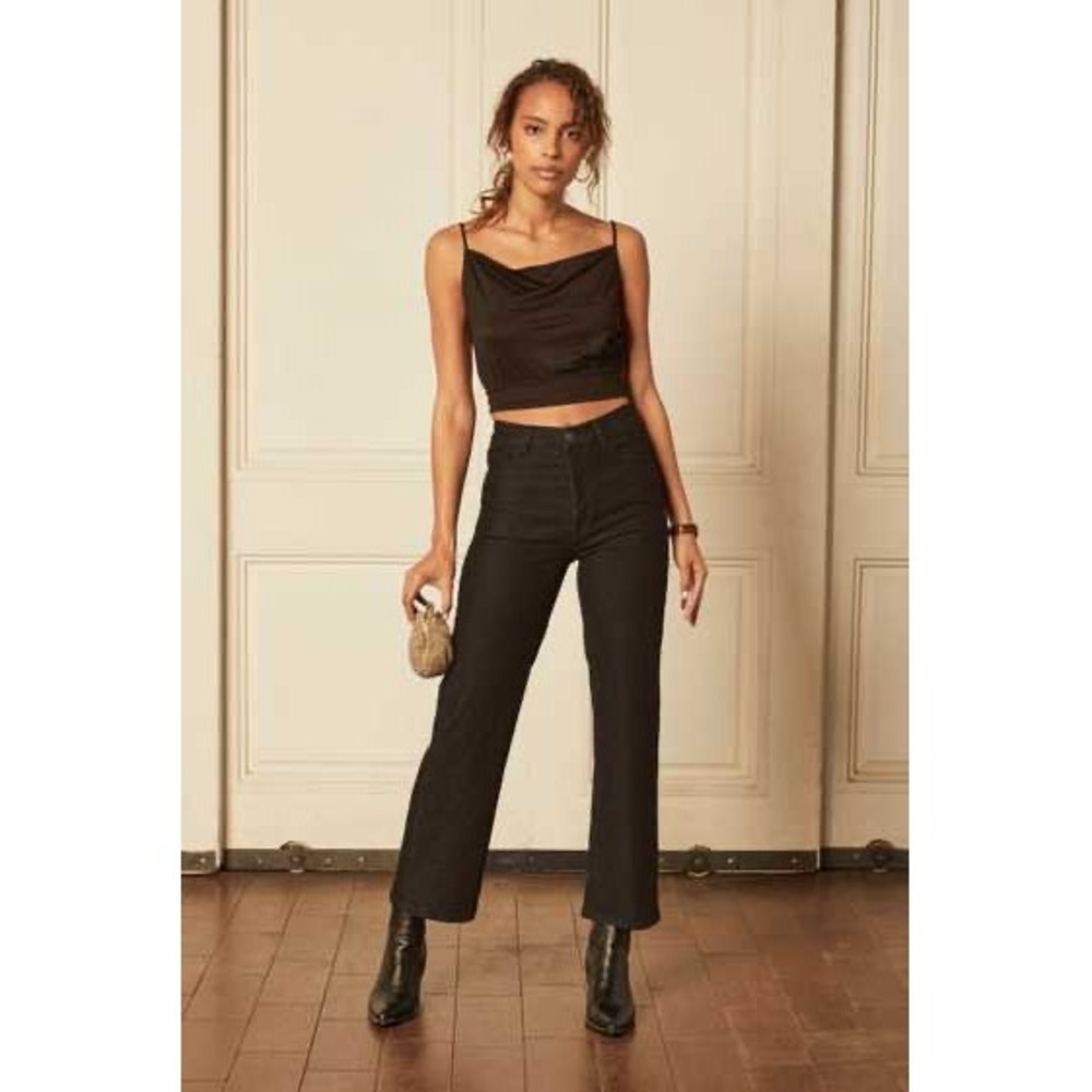 Boyish NWT Women's‎ The Darcy Black Raw Hem High Rise Kick Boot Jeans- Size 27